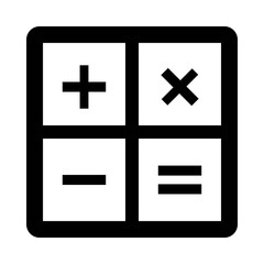 Mathematical Symbols Vector illustration. Quality design element Glyph Style. Editable stroke.