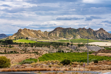 Landscape view of Villanueva near Murcia in Spain