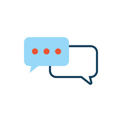 speech bubble message isolated icon