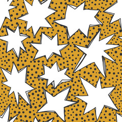 Vector seamless pattern with geometric brush strokes elements. Memphis geometric outline trendy modern style. 