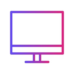 Gradient LCD Icon With White Background