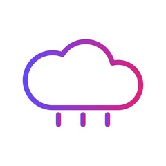 Gradient Rain Icon With White Background