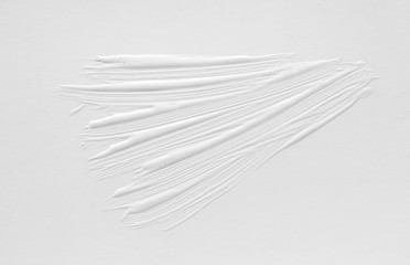 3 d texture of white paint with handmade brush strokes, decor elements for modern design. Abstract...