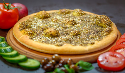 mouth watering bread with cheese