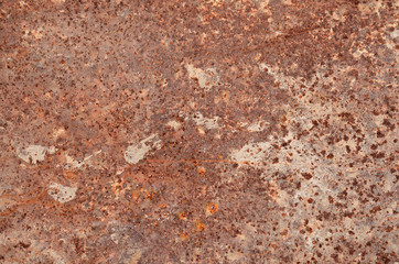Cement on rusty metal for background