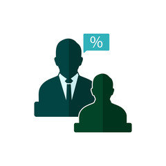 Tax Adviser Icon. Flat style vector EPS.