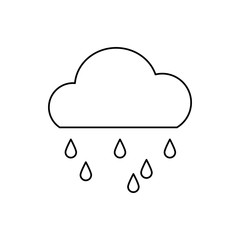 clouds with rain drops icon
