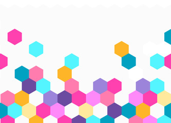 Honeycomb colorful background. Vector illustration for poster.