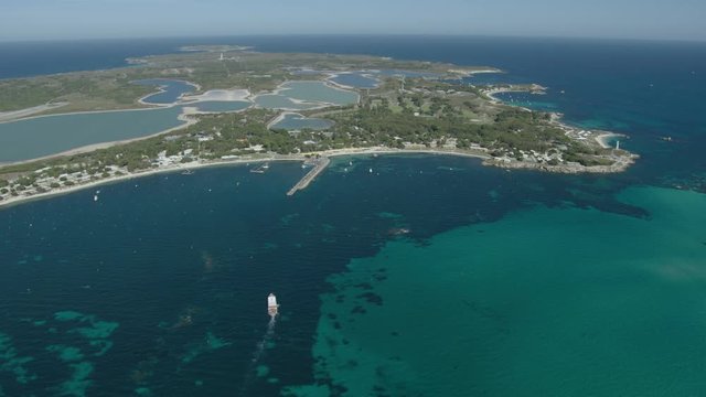 Aerial View Rottnest Island Salt Lakes Perth WA