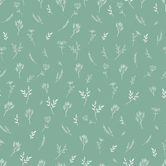 Cute hand drawn floral seamless pattern, great for valentines day, wrapping, banners, wallpapers, textiles - vector design