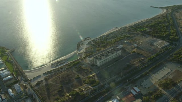 Aerial view South Fremantle power station Coogee Perth