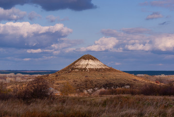 chalk mountain in the Rostov region