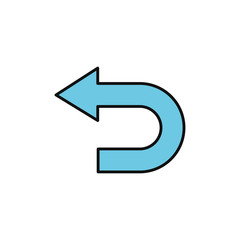 arrow internet flat line style