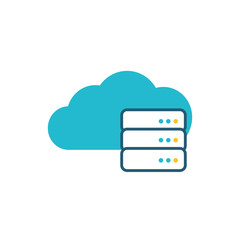 cloud computing server isolated icon