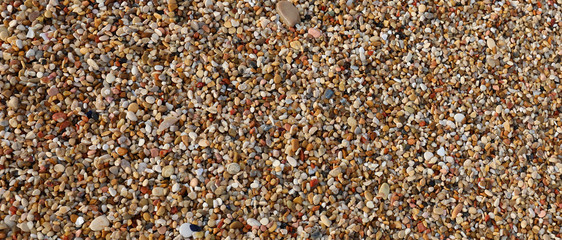 many very small pebbles and stones