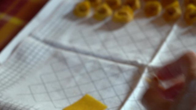 home made pasta, italy. tortellini