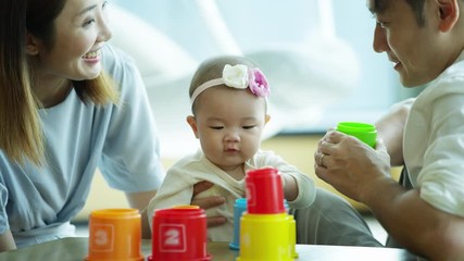 Chinese parents baby fun games educating toy cups