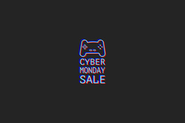 Vector illustration cyber Monday sale banner