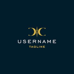 letter CC logo design inspiration . letter DC logo design . luxury balance logo template
