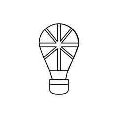 balloon air hot travel with england flag