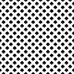 Seamless geometric spades pattern. Repeating geometric spades symmetric ornament. Tiled back. Repeatable design for decor, fabric, textile, wallpapers, cloth.
