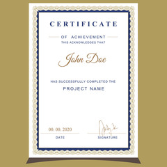 Certificate template design