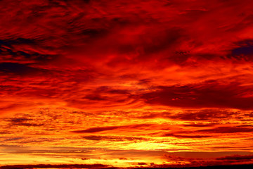 Dramatic sunset and sunrise sky.