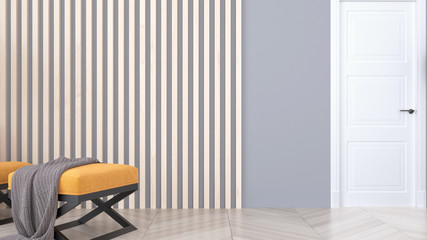 Living room interior in scandinavian style . 3D rendering