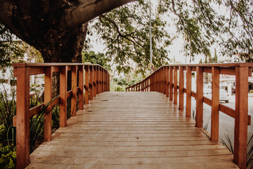 Obraz premium Puente de madera