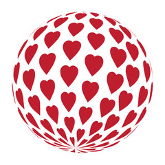 World Filled with Love, Vector Illustration