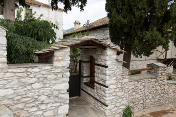 Fototapeta na wymiar old stone house in the village of Kastro. Thassos island