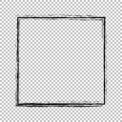 frame banner - brush painted on transparent background