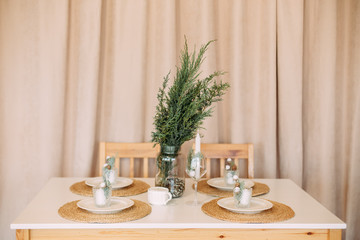 Christmas festive table house decor interior elegant