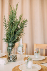 Christmas festive table house decor interior elegant