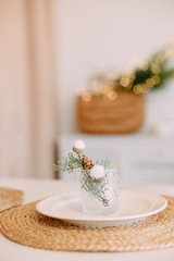 Christmas festive table house decor interior elegant