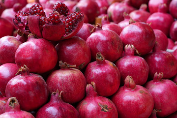  Iranian ripe pomegranates on the market