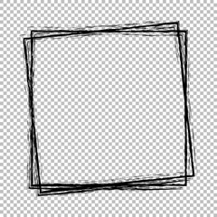 frame banner - brush painted on transparent background