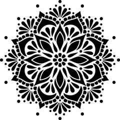 Mandala Pattern Stencil doodles sketch - 302753632