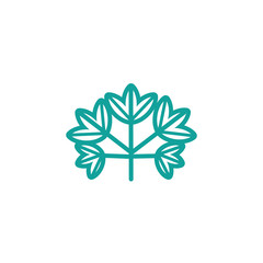 foliage nature leaf icon line green