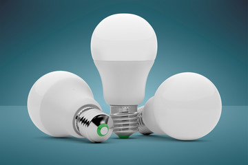 Light bulb 3D model. Lamp 3d render. 3d image.