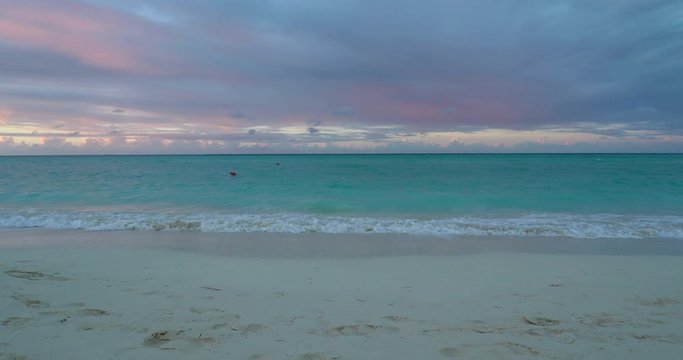 Turquoise Water of Flamenco Beach at Sunset, Cayo Coco, Cuba
