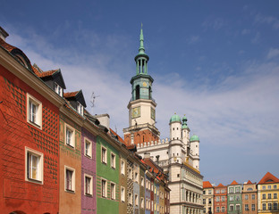 Fototapeta premium Town hall at Old Market square in Poznan. Poland