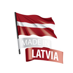Latvia flag, vector illustration on a white background