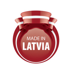 Latvia flag, vector illustration on a white background