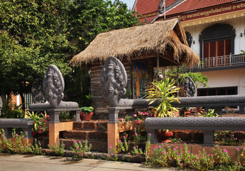 Wat Preah Prom Rath in Siem Reap (Siemreap). Cambodia