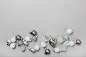 background with Christmas toys, blank for postcards, advertising, flyers, place for text.