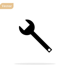 Wrench Icon in trendy flat style isolated on grey background. Spanner symbol for your web site design, logo, app, UI. Vector illustration, EPS10.