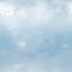 Obraz premium White clouds and blue sky seamless stock illustration.