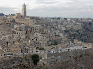 Fototapeta na wymiar Matera - Scorcio panoramico dal Belvedere