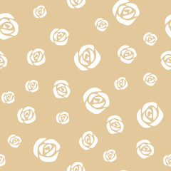 Vector seamless floral pattern with rose. Cute design for wrapping, wallpaper, textile